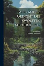 Alexander, Gedicht des zwölften Jahrhunderts