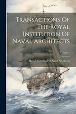 Transactions Of The Royal Institution Of Naval Architects; Volume 2 