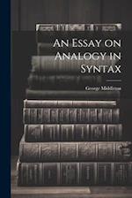An Essay on Analogy in Syntax 