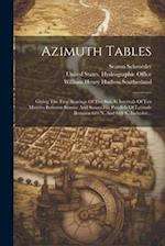 Azimuth Tables