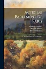 Actes Du Parlement De Paris