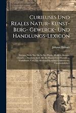 Curieuses Und Reales Natur- Kunst- Berg- Gewerck- Und Handlungs-lexicon