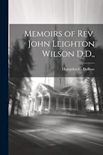 Memoirs of Rev. John Leighton Wilson D.D., 