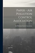 Paper - Air Pollution Control Association 