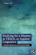 Studying for a Masters in TESOL or Applied Linguistics