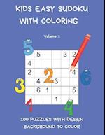 Kids Easy Sudoku with Colouring Volume 1