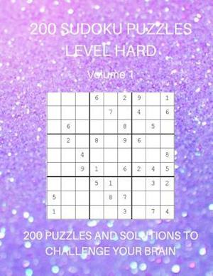 200 Sudoku Puzzles Level Hard Volume 1