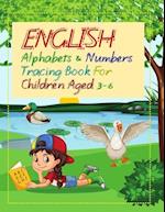 English Alphabets and Numbers Tracing Book for Children Aged 3 - 6