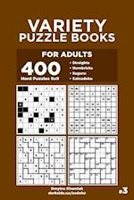 Variety Puzzle Books for Adults - 400 Hard Puzzles 9x9