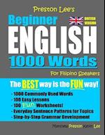 Preston Lee's Beginner English 1000 Words For Filipino Speakers (British Version)