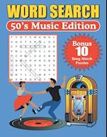 Word Search 50's Music Edition: Large Print Word Find Puzzles 