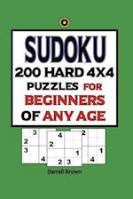 Sudoku 200 Hard 4x4 Puzzles For Beginners Of Any Age