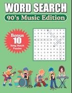 Word Search 90's Music Edition: Large Print Word Find Puzzles 