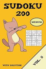 Sudoku 200 Medium With Solution Vol. 5