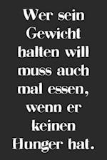 Wer sein Gewicht halten will muss auch mal essen, wenn er keinen Hunger hat.