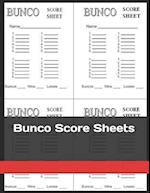 Bunco Score Sheets