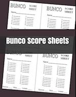 Bunco Score Sheets