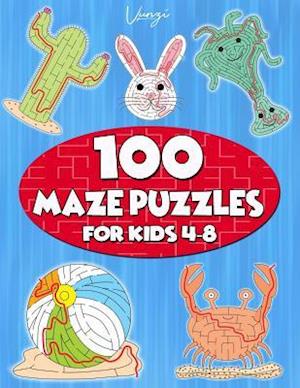 100 Maze Puzzles for Kids 4-8