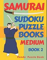 Samurai Sudoku Puzzle Books - Medium - Book 2 : Sudoku Variations Puzzle Books - Brain Games For Adults 