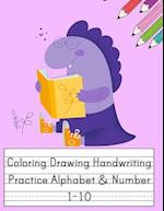 Coloring Drawing Handwriting Practice Alphabet & Number