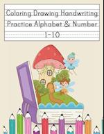 Coloring Drawing Handwriting Practice Alphabet & Number