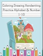 Coloring Drawing Handwriting Practice Alphabet & Number