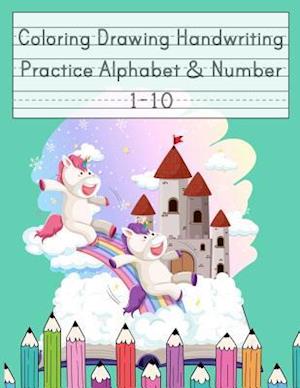 Coloring Drawing Handwriting Practice Alphabet & Number