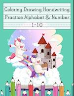 Coloring Drawing Handwriting Practice Alphabet & Number