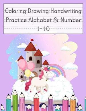 Coloring Drawing Handwriting Practice Alphabet & Number