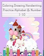 Coloring Drawing Handwriting Practice Alphabet & Number