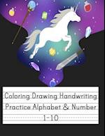 Coloring Drawing Handwriting Practice Alphabet & Number