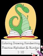 Coloring Drawing Handwriting Practice Alphabet & Number