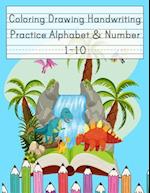 Coloring Drawing Handwriting Practice Alphabet & Number