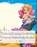 Coloring Drawing Handwriting Practice Alphabet & Number