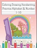 Coloring Drawing Handwriting Practice Alphabet & Number