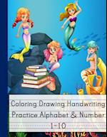 Coloring Drawing Handwriting Practice Alphabet & Number