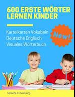 600 Erste Wörter Lernen Kinder Karteikarten Vokabeln Deutsche Englisch Visuales Wörterbuch