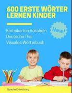 600 Erste Wörter Lernen Kinder Karteikarten Vokabeln Deutsche Thai Visuales Wörterbuch