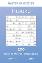 Master of Puzzles - Hidoku 200 Hard to Master Puzzles 10x10 vol.8