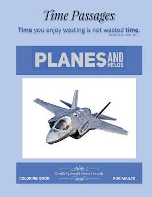 Coloring Book for Adults Planes and Helos