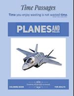 Coloring Book for Adults Planes and Helos