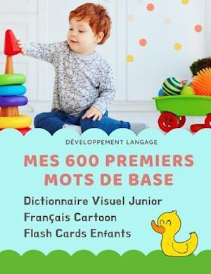 Mes 600 Premiers Mots de Base Dictionnaire Visuel Junior Français Cartoon Flash Cards Enfants