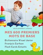 Mes 600 Premiers Mots de Base Dictionnaire Visuel Junior Français Cartoon Flash Cards Enfants
