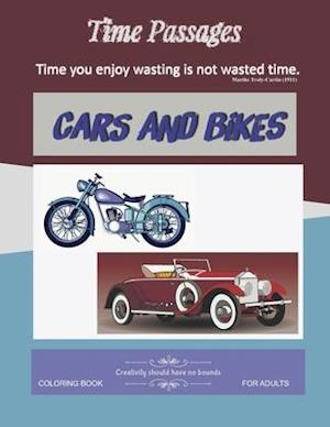 Cars and Bikes Coloring Book for Adults