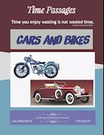 Cars and Bikes Coloring Book for Adults