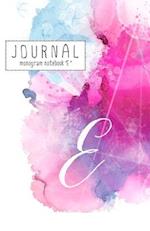 Journal - Monogram Notebook 'E'