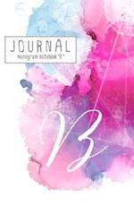 Journal - Monogram Notebook 'B'