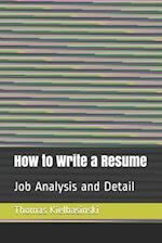 How Write a Resume