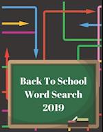 Back To School Word Search 2019