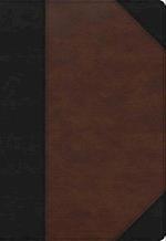 KJV Super Giant Print Reference Bible, Black/Brown Leathertouch, Indexed